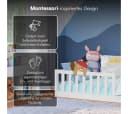 Bellabino Kinderbett Vere Weiß mit Matratze und Rausfallschutz Bild 4