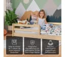 Bellabino Kinderbett Iskri Bodenbett mit Rausfallschutz Massivholz Kiefer Bild 3