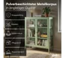 skølm Highboard Norns mit Glastüren Mintgrün Metallkommode Bild 3