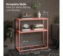 skølm Konsolentisch Skadi Terrakotta Metallregal mit 2 Ablageflächen Bild 4
