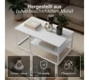 skølm Couchtisch Skadi Metall Weiß mit 2 Ablagen Bild 5
