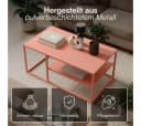 skølm Couchtisch Skadi Metall mit 2 Ablagen Terrakotta Bild 5