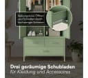skølm Kleiderschrank Atria Metall Mintgrün 3 Schubladen 2 Kleiderstangen Bild 5