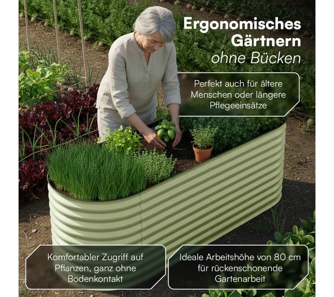 STEELSØN Hochbeet Hydra 240 cm Grün - Bild 3