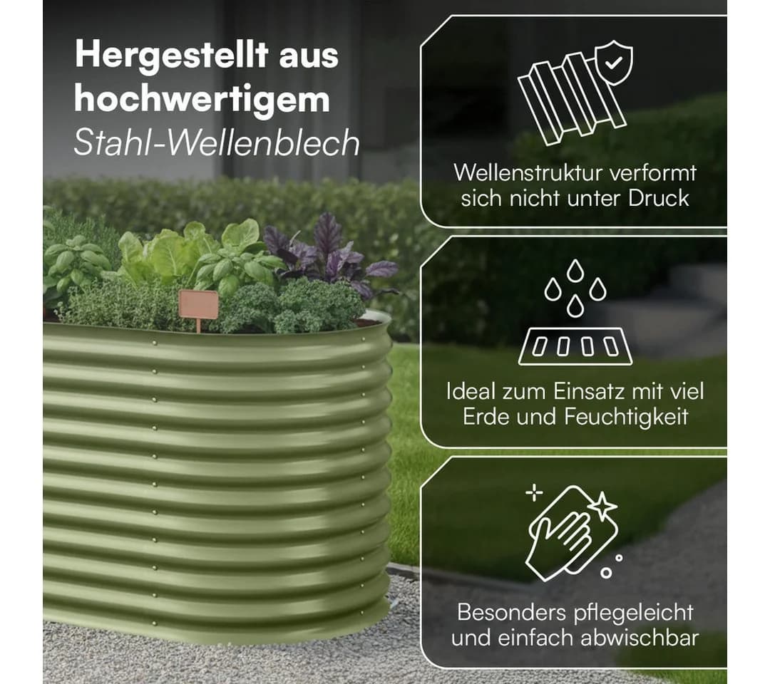 STEELSØN Hochbeet Hydra 240 cm Grün - Bild 5