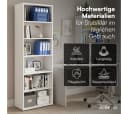 Bellamio Regal Apol Weiß Holzregal mit 6 höhenverstellbaren Fächern Bild 4