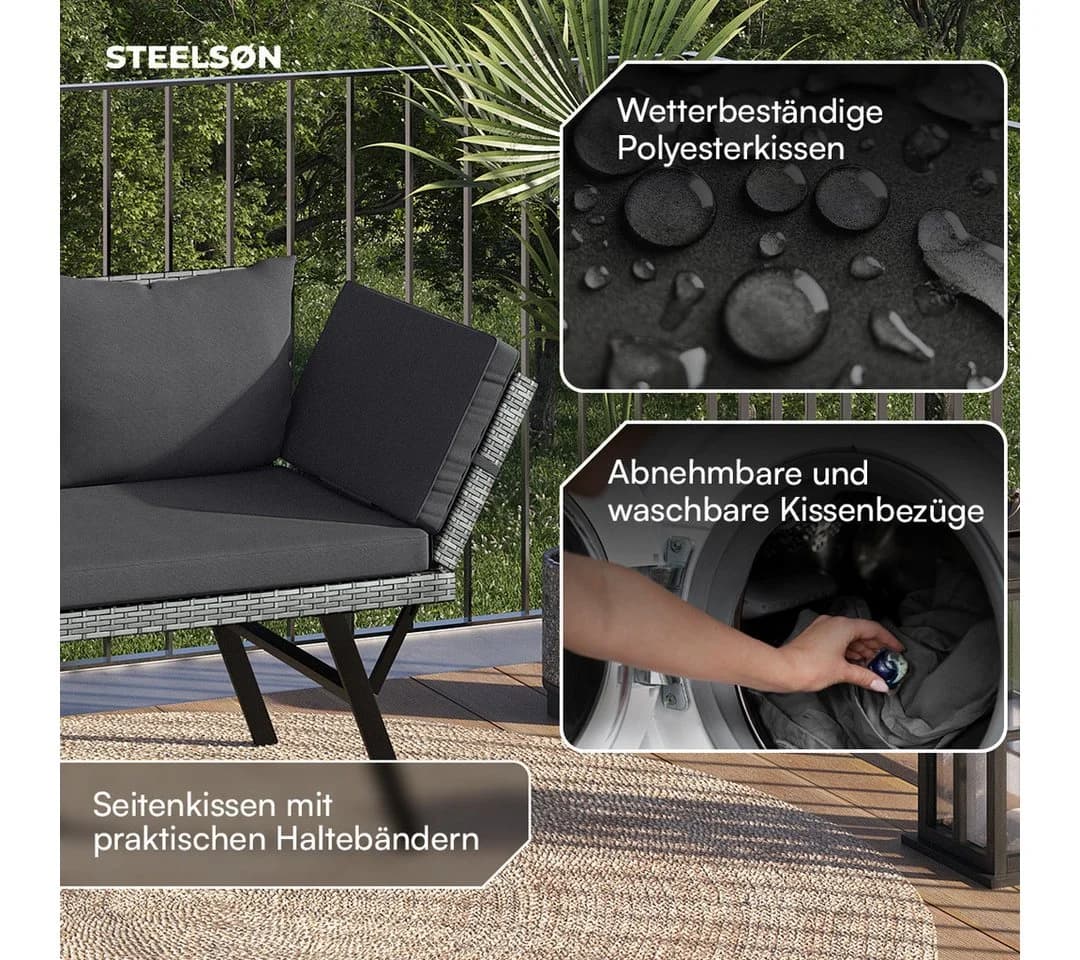 STEELSØN Gartenbank Elytra Verstellbare Armlehnen - Bild 5