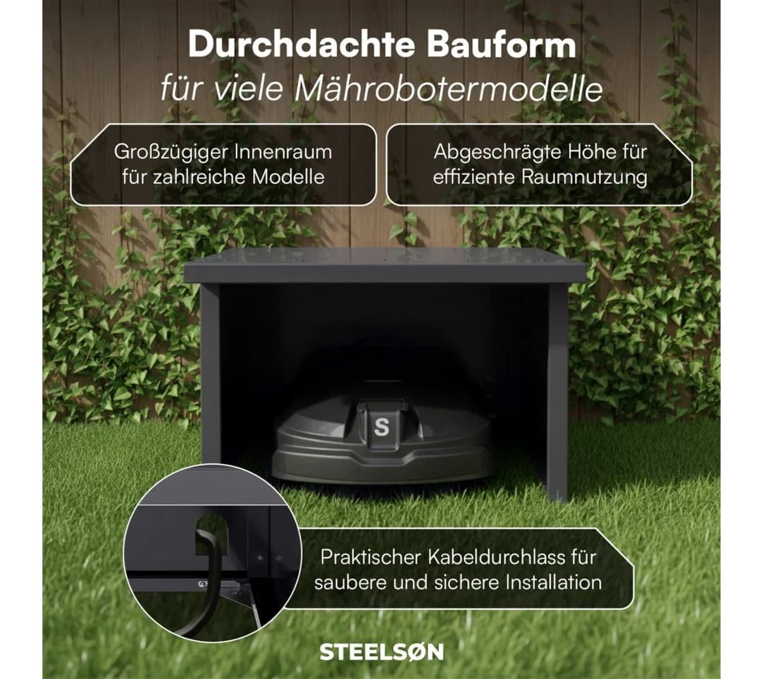 STEELSØN Mähroboter-Garage Drakon Anthrazit - Bild 4