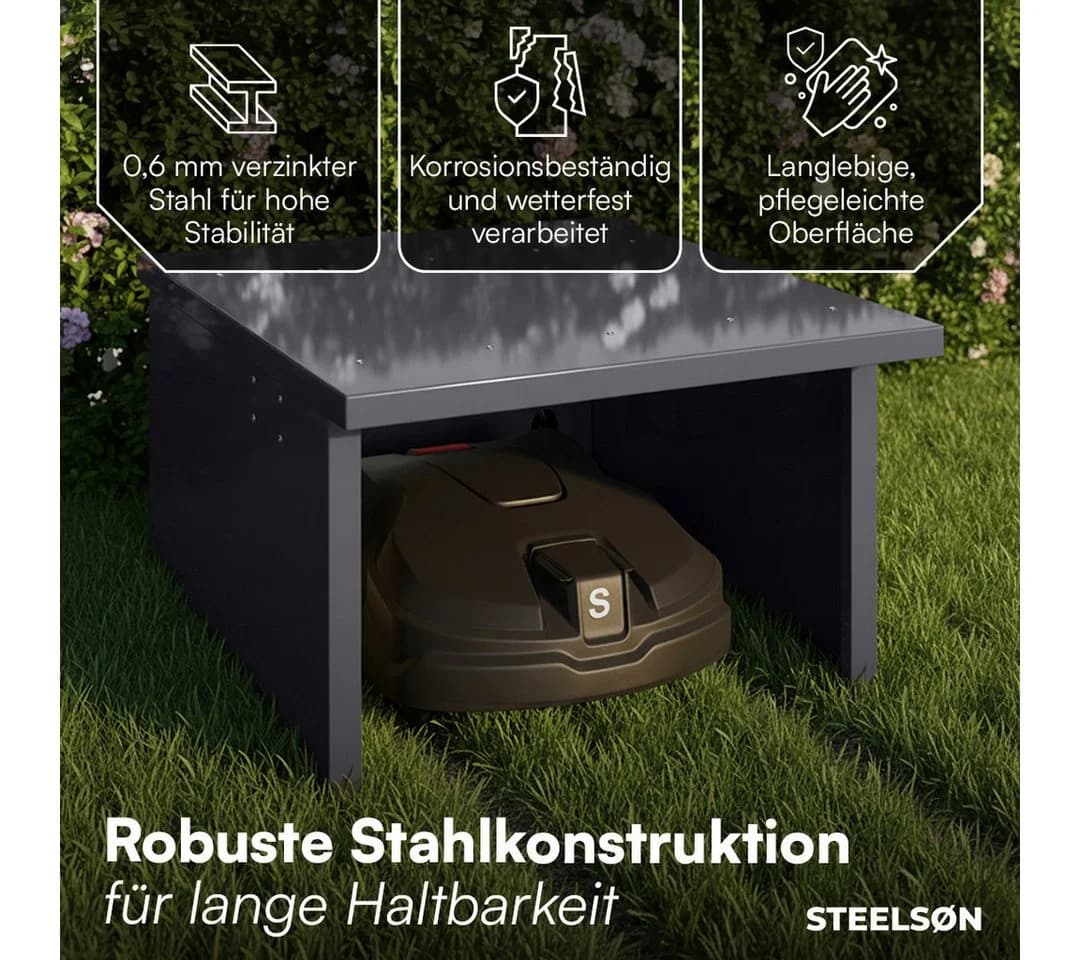 STEELSØN Mähroboter-Garage Drakon Anthrazit - Bild 5
