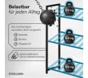STEELSØN Flaschenregal Mystra Schwarz Stahl Getränkekistenregal für 6 Kisten Bild 3