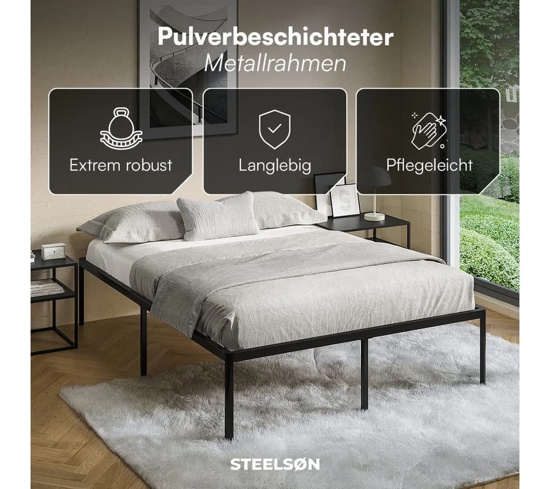 STEELSØN Metallbett Situla Schwarz Modernes Design - Bild 3
