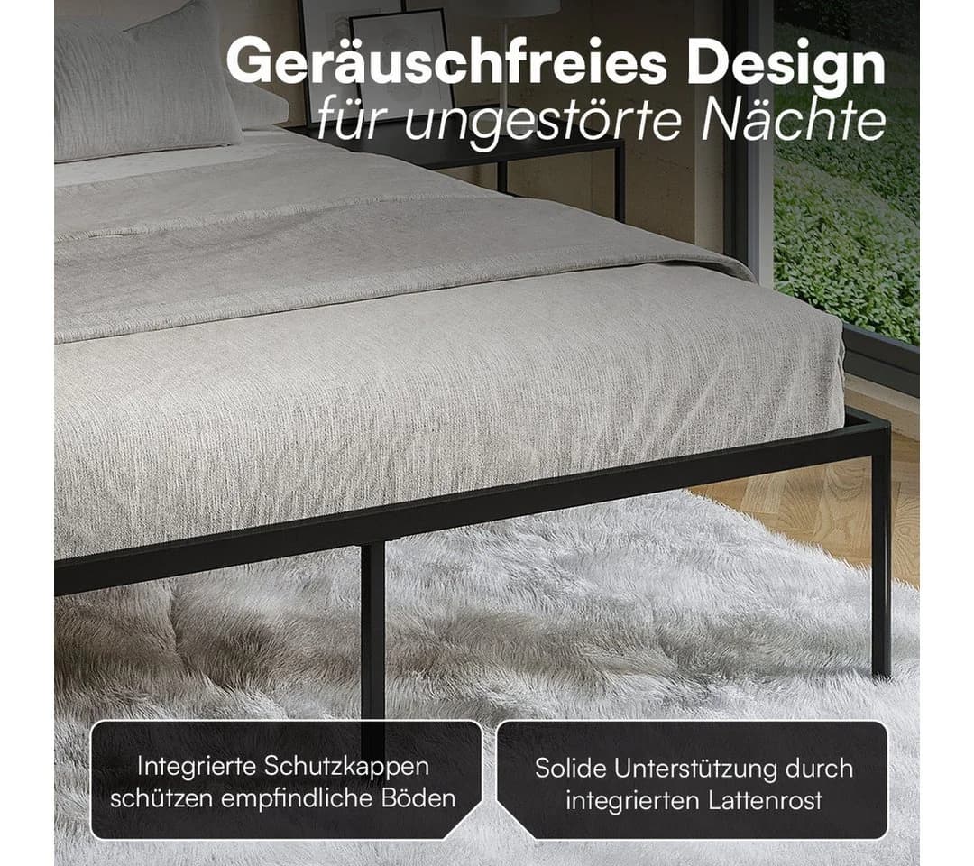 STEELSØN Metallbett Situla Schwarz ohne Kopfteil - Bild 4