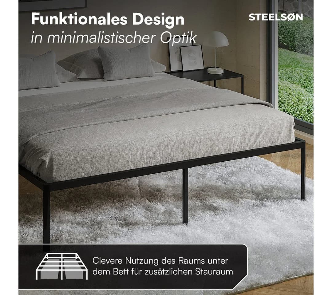 STEELSØN Metallbett Situla Schwarz ohne Kopfteil - Bild 5