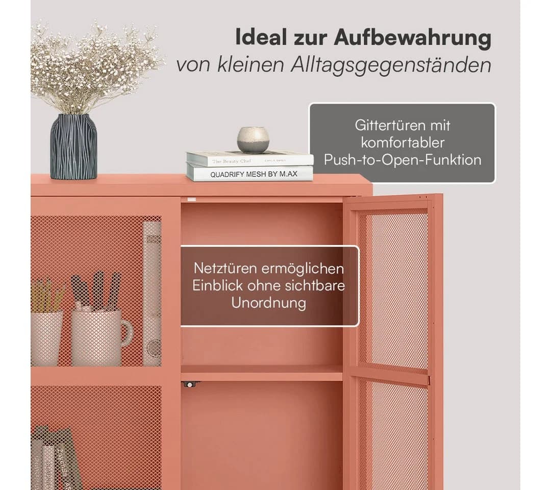 skølm Kommode Zephyr Terrakotta mit Push-to-Open-Türen und Füßen - Bild 5