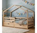 Bellabino Hausbett Abia mit Schubladen und Rausfallschutz Natur Bild 2