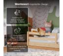 Bellabino Kinderbett Iskri Bodenbett mit Rausfallschutz und Matratze Natur Bild 4