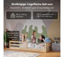 Bellabino Kinderbett Iskri Bodenbett mit Rausfallschutz und Matratze Natur Bild 5