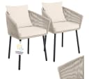 STEELSØN Gartenstuhl Nair 2er Set Beige Polyrattan Bild 2
