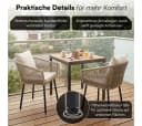 STEELSØN Gartenstuhl Nair 2er Set Beige Polyrattan Bild 4