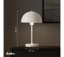 skølm Tischleuchte Aeriala mit Akku, Weiß, dimmbar, LED, Pilzform Bild 4