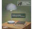 skølm Tischleuchte Aeriala mit Akku, Grau, LED Tischleuchte aufladbar, Pilzform Bild 4