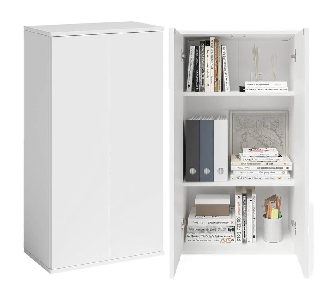 Bellamio Mehrzweckschrank Ais Weiß Push-to-Open Türen Aktenschrank - Bild 2