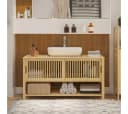 Bellamio Waschbeckenunterschrank Sava Bambus Natur Bild 1