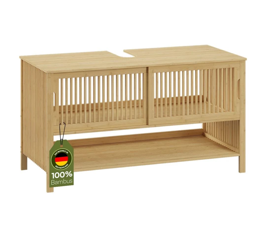 Bellamio Waschbeckenunterschrank Sava Bambus Natur - Bild 2