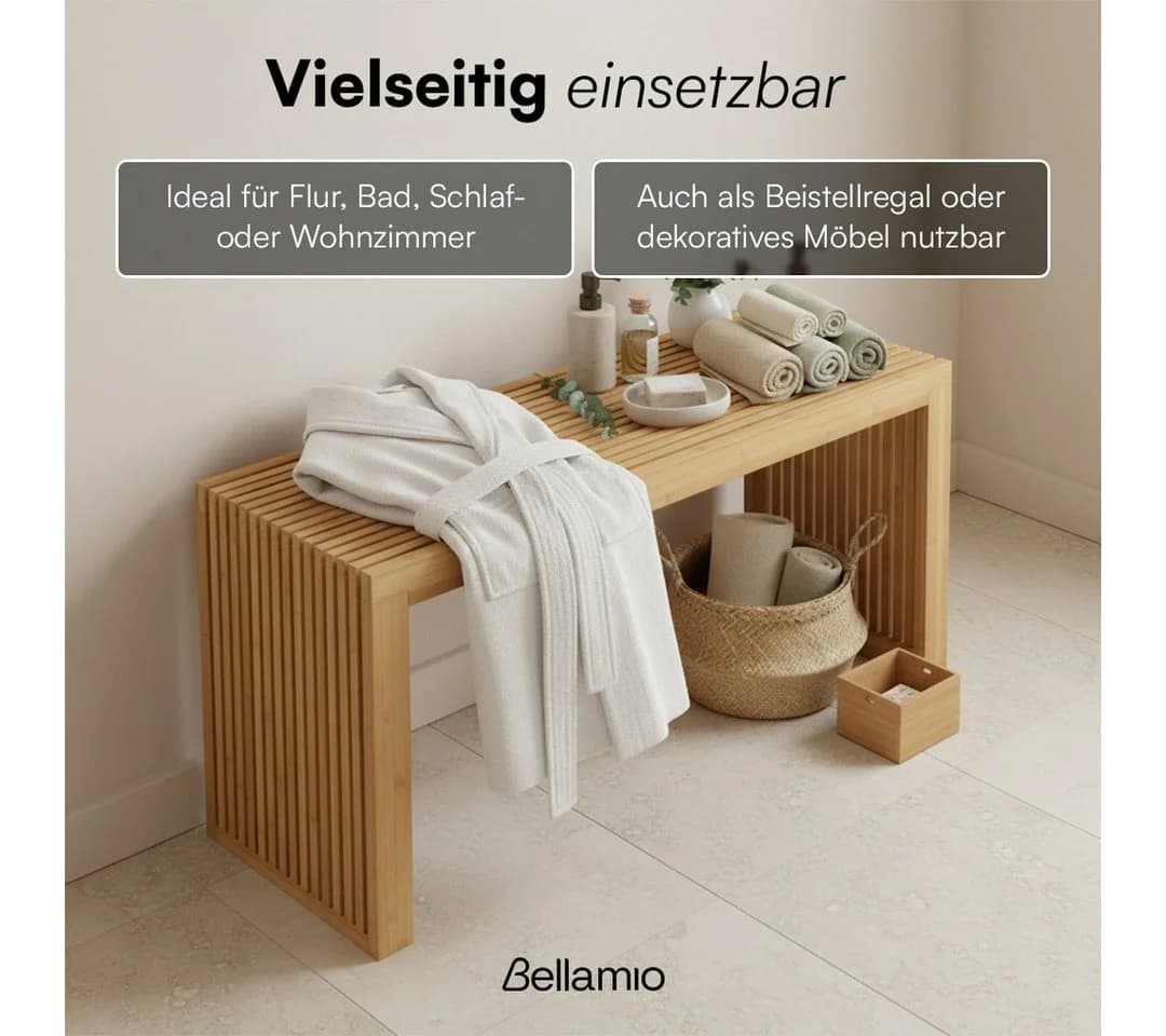 Bellamio Bank Sava Bambus Natur Sitzbank - Bild 3