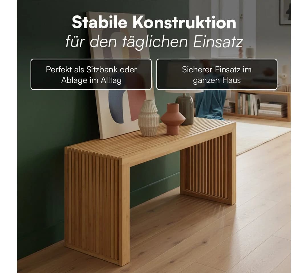 Bellamio Bank Sava Bambus Natur Sitzbank - Bild 4