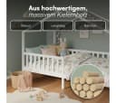 Bellabino Kinderbett Bia mit Rausfallschutz & Lattenrost, Massivholz Kiefer, Weiß Bild 5