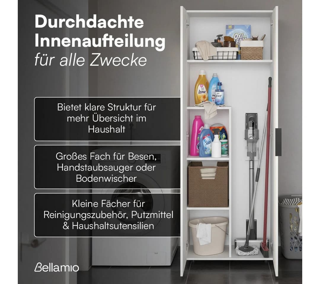 Bellamio Mehrzweckschrank Lurio Weiß 5 Fächer - Bild 3