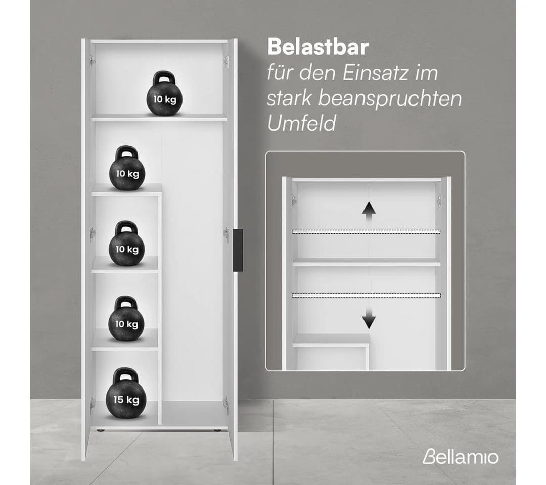 Bellamio Mehrzweckschrank Lurio Weiß 5 Fächer - Bild 4