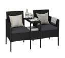 STEELSØN Velara Balkonset 2er Sofa mit Mitteltisch Schwarz/Anthrazit Bild 2