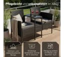 STEELSØN Velara Balkonset 2er Sofa mit Mitteltisch Schwarz/Anthrazit Bild 3