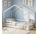Bellabino Hausbett Abia Weiß mit Lattenrost und Rausfallschutz Bild 2