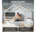 Bellabino Hausbett Abia Weiß mit Lattenrost und Rausfallschutz Bild 3