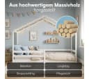 Bellabino Hausbett Abia Weiß mit Lattenrost und Rausfallschutz Bild 5