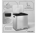 STEELSØN Mülleimer Epsilon Soft-Close Edelstahl 2x15L Silber Bild 4