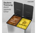 STEELSØN Mülleimer Gloas 2x15 Liter Edelstahl Soft-Close Bild 4