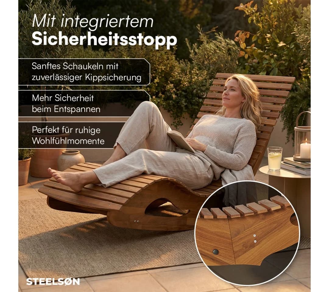 STEELSØN Gartenliege Solaria Akazienholz - Bild 3