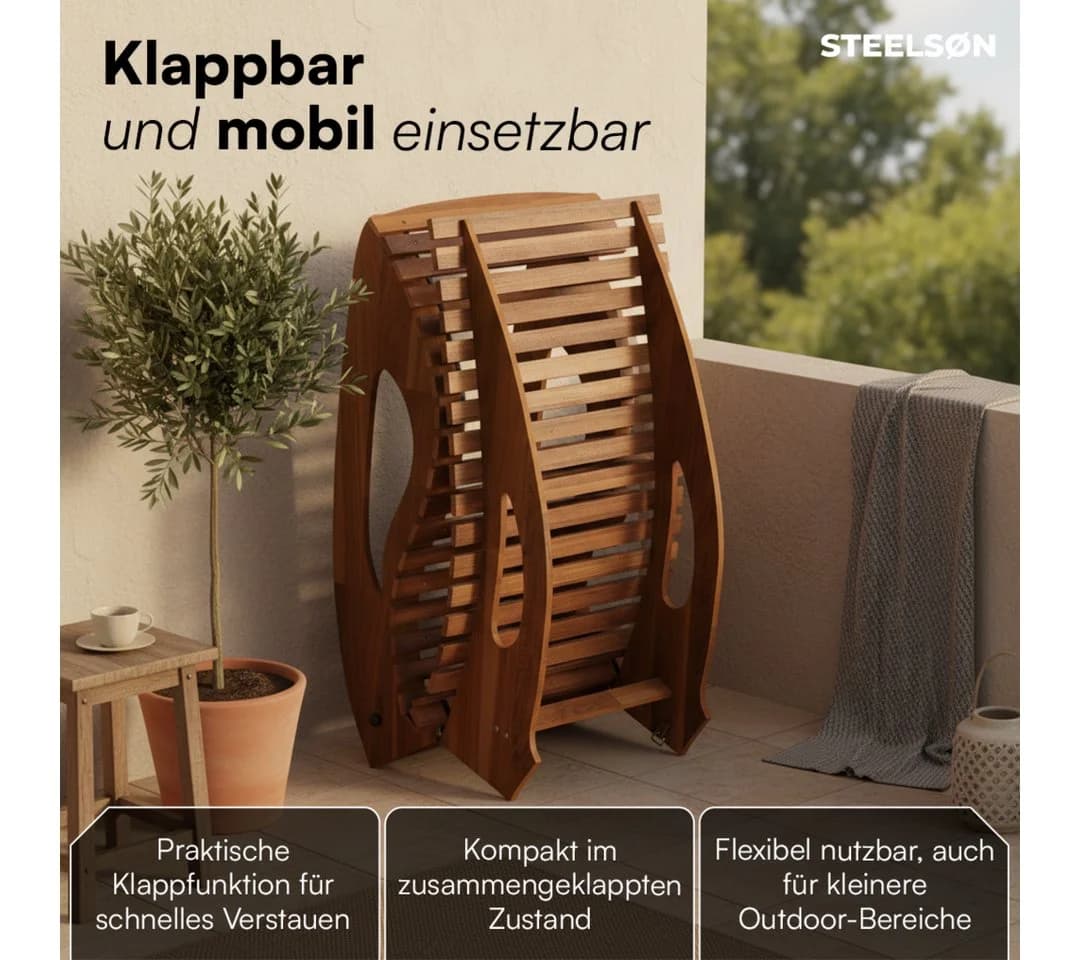 STEELSØN Gartenliege Solaria Akazienholz - Bild 4