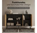 Bellamio Kommode Luvua Schwarz Eichenoptik 135cm Sideboard Bild 4