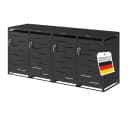 STEELSØN Mülltonnenbox Diorus 120L 4 Türen Graphitschwarz Bild 2