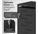 STEELSØN Mülltonnenbox Diorus 120L 4 Türen Graphitschwarz Bild 4