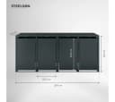 STEELSØN Mülltonnenbox Thoria 120 L Anthrazitgrau Bild 5