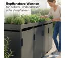 STEELSØN Mülltonnenbox Thoria Anthrazit mit Pflanzendach für 4 Tonnen Bild 5