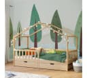 Bellabino Kinderbett Bia Hausbett mit Schubladen und Rausfallschutz Bild 2