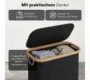 Bellamio Wäschekorb Tolt 65L Schwarz mit herausnehmbarem Wäschesack Bild 3