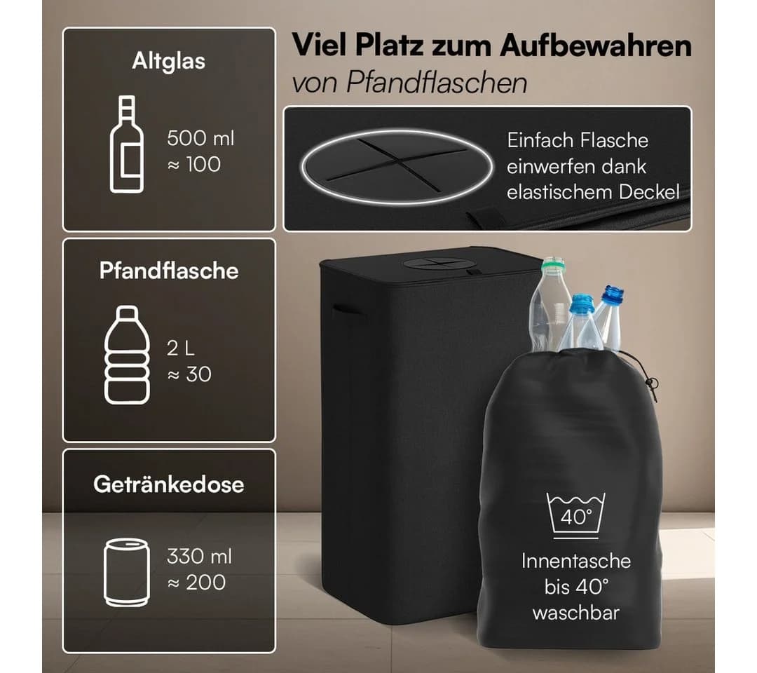 Bellamio Flaschensammler Sur 100 L Anthrazit - Bild 3